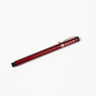 Caneta Em Metal Cor Vermelha Com Tampa Marca Texto