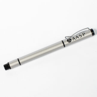 Caneta Em Metal Cor Prata Com Tampa Marca Texto