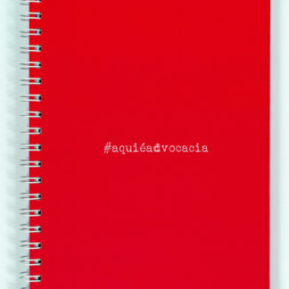 Caderno #aquiéadvocacia Vermelho 102 Folhas