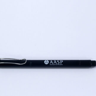 Caneta Em Metal Cor Preta Com Tampa Marca Texto