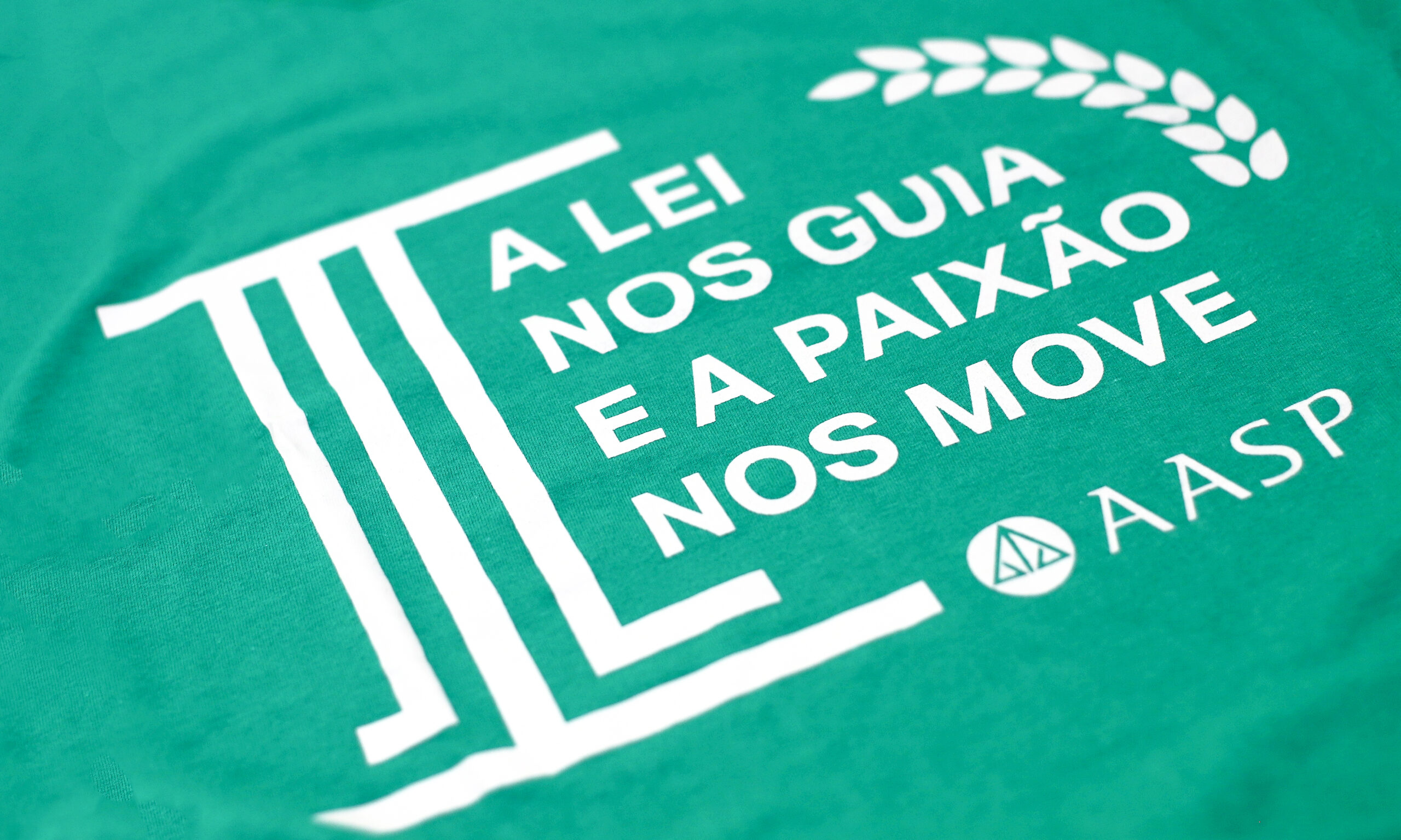 Baby Look Cor Verde A Lei Nos Guia E A Paixão Nos Move - Tam. M - Imagem 2