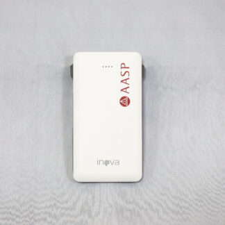 Power Bank 10.000 Mah Com 2 Cabos Embutidos - Branco